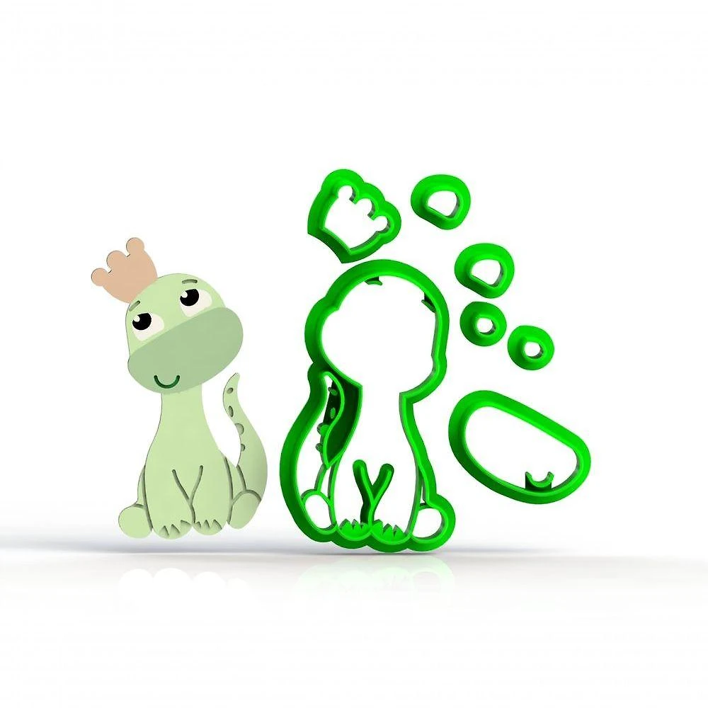 Cortador Dinossauros Baby - Mod 3 Tamanho 7 Cm