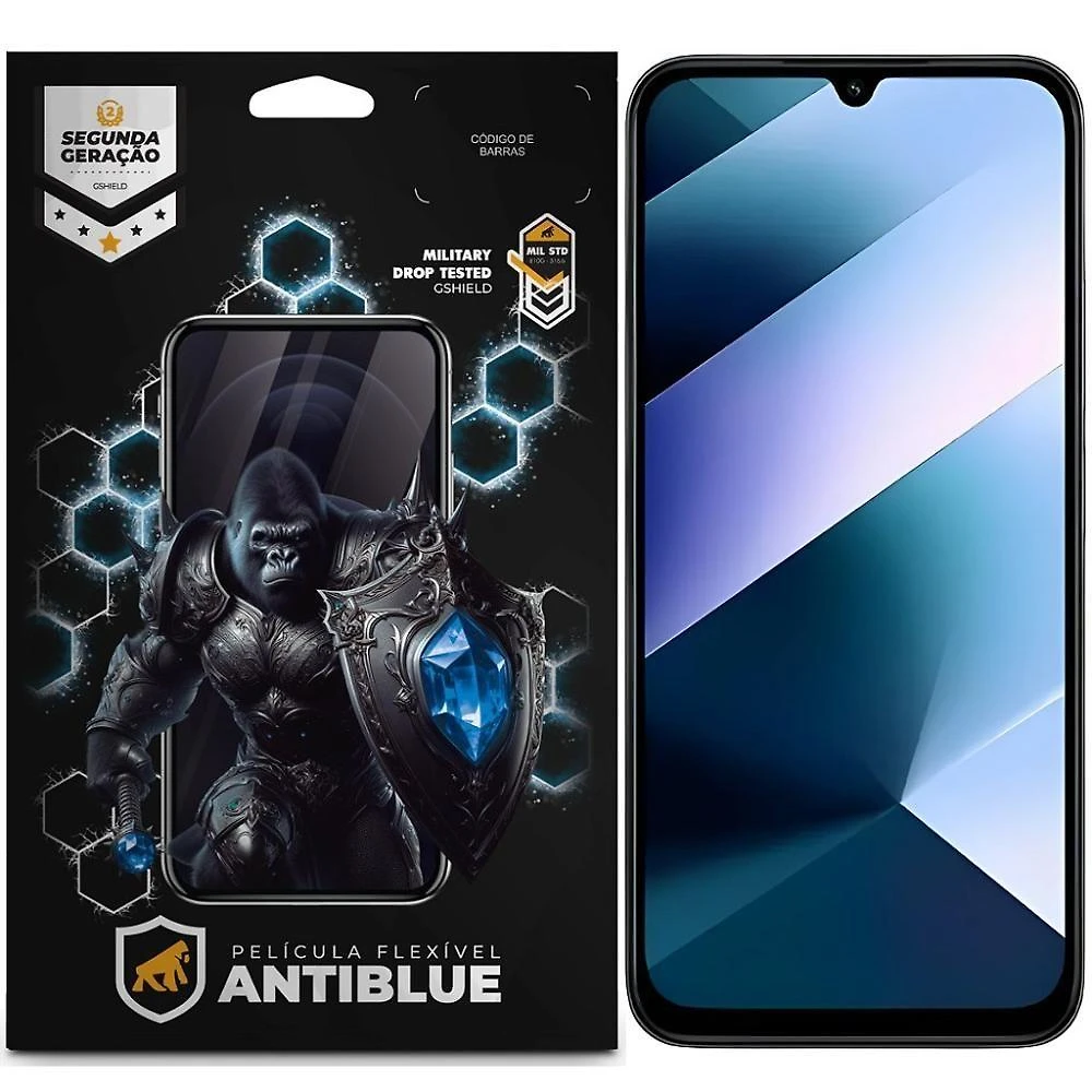 Película para Celular Gshield Xiaomi Poco C85 Antiblue para Bloquear Luz Azul UV, Reduz Reflexos