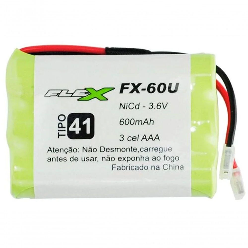 Bateria Recarregável 3.6V 600MAH AAA 2 Flex para Equipamentos Eletrônicos