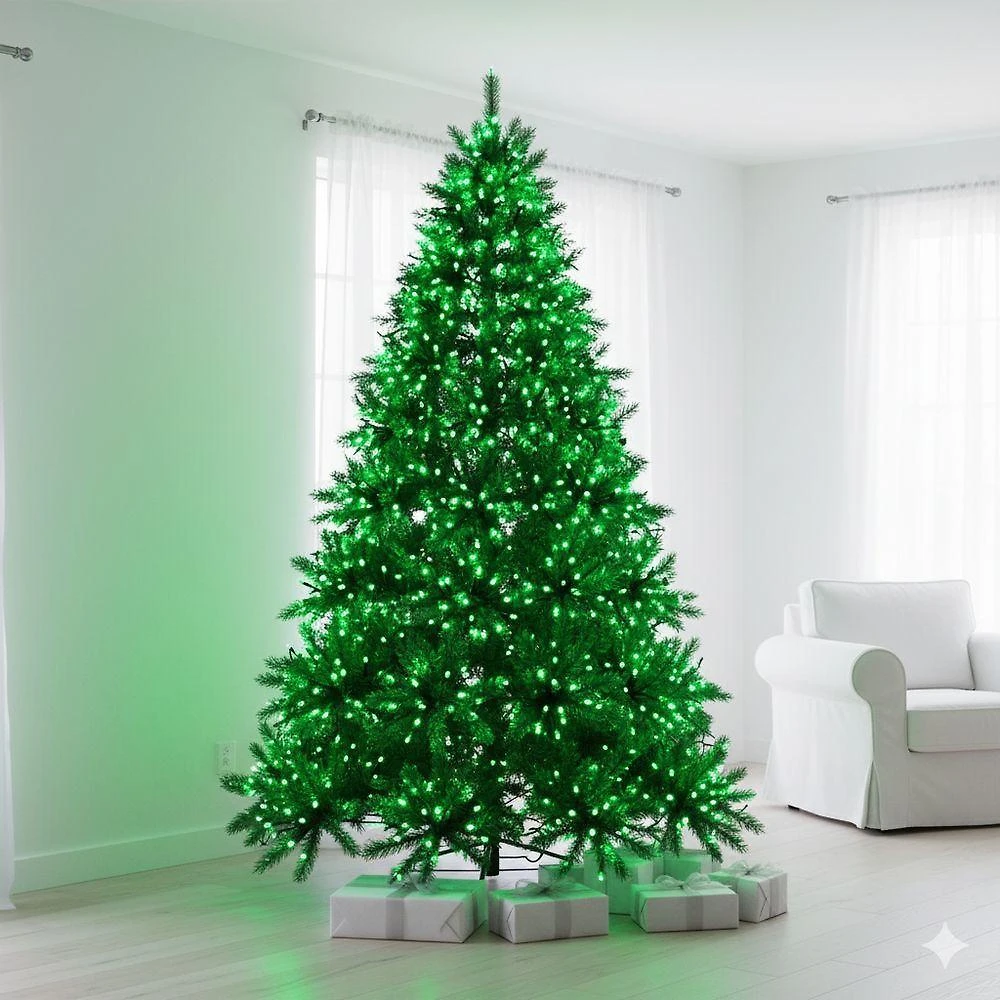 Pisca Led Cordão 10 Metros 100 Lâmpadas Gota Verde para Ambientes Internos 110V