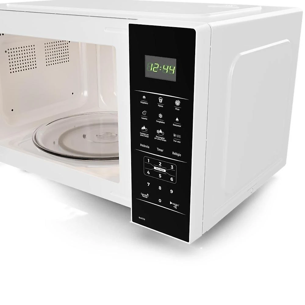 Forno micro ondas britânia bmo38 33 litros teclas fáceis fit preto 220