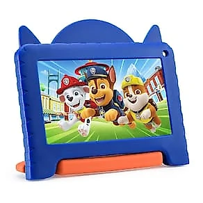 Tablet Infantil Multi Chase Patrulha Canina 7” Android 13 GO NB421 Quad-Core Wi-Fi 64GB 2MP Azul e Vermelho