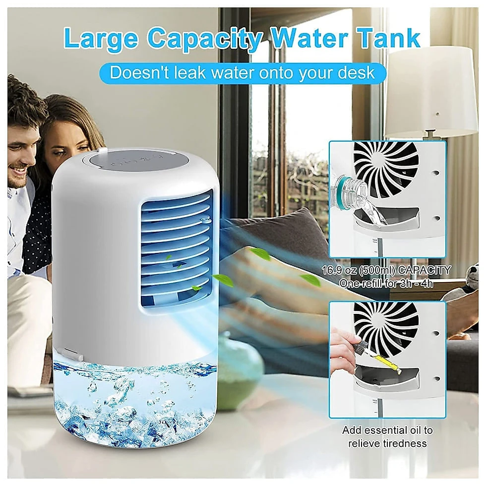 Climatizador Portátil Qinmay ‎QM 22 500mL com LED, 110V, Branco