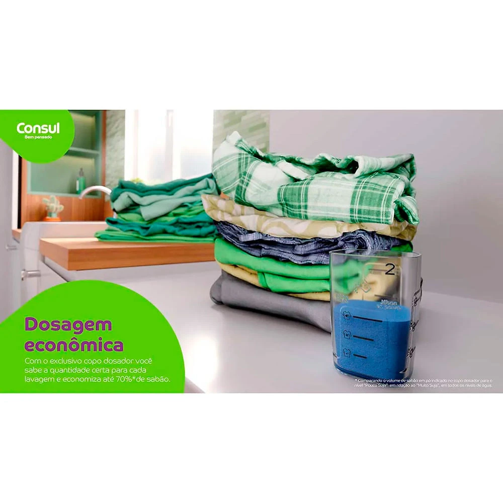 Máquina de Lavar Consul 15kg com Modo Eco Branco - 110V