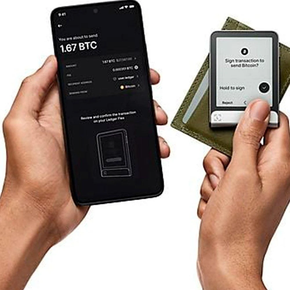 Carteira para Criptomoedas Ledger Flex, com Ledger Recovery Key, Grafite - FLEX-RKEY-ENFRES