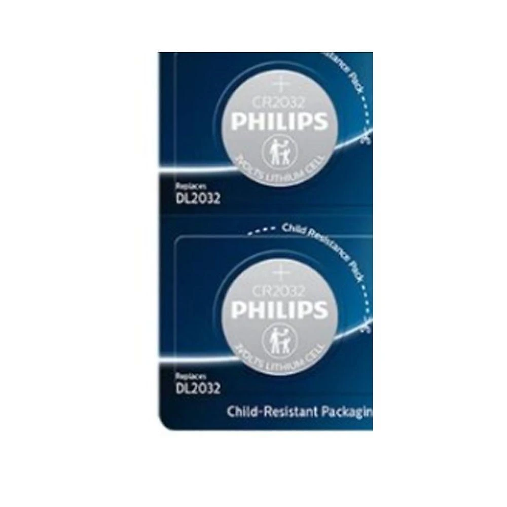 Bateria de Lítio Philips CR2032 para Dispositivos Eletrônicos Cartela com 5 Unidades