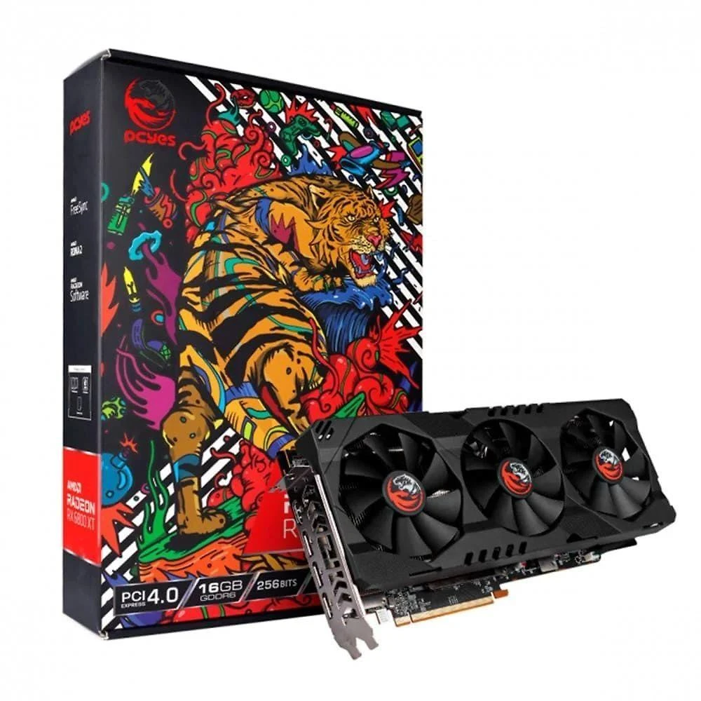 Placa de Vídeo Rx 6800xt 16GB GDDR6 Graffiti Series RGB Preto Pcyes