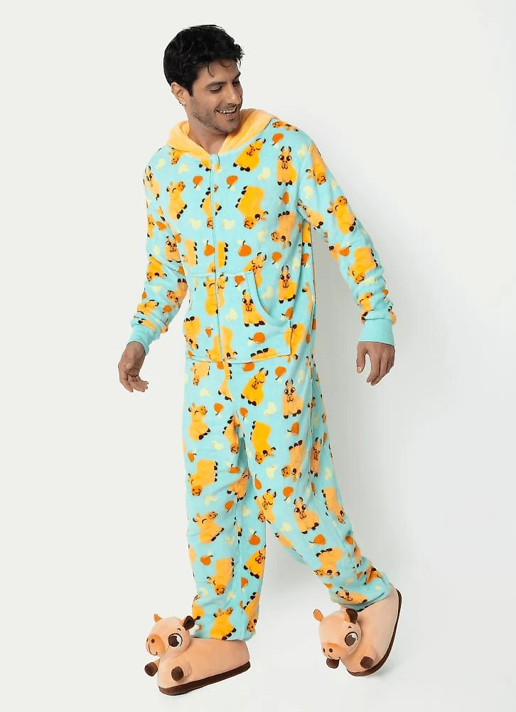 Macacão manga longa soft unissex adulto capivara vibes g