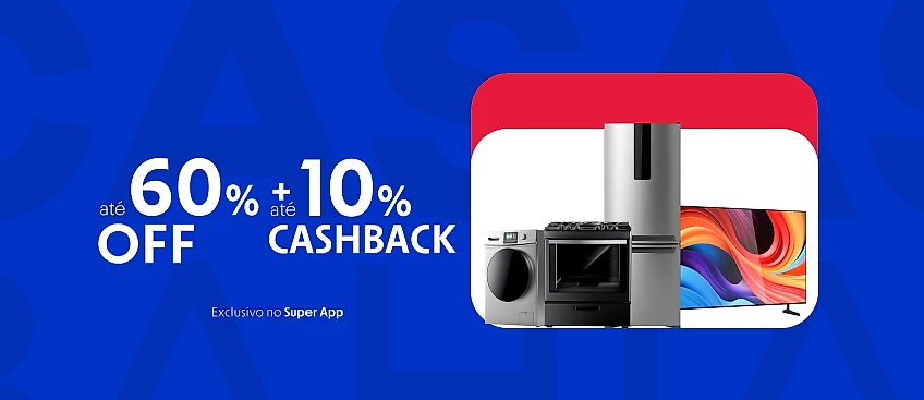 Casas Bahia com até 10% de cashback