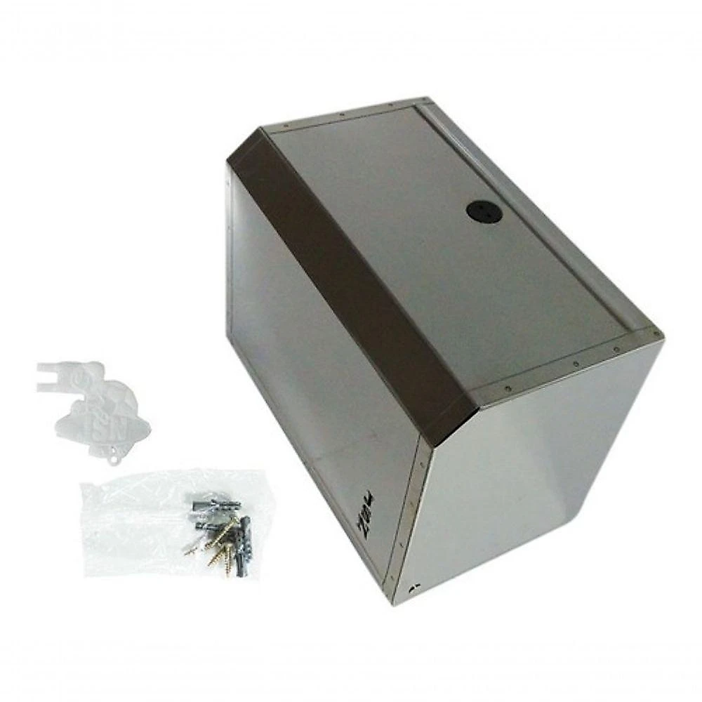 Porta Papel Toalha M1i em Aço Inox com Abertura Frontal e Fixação na Parede Inox Higipack