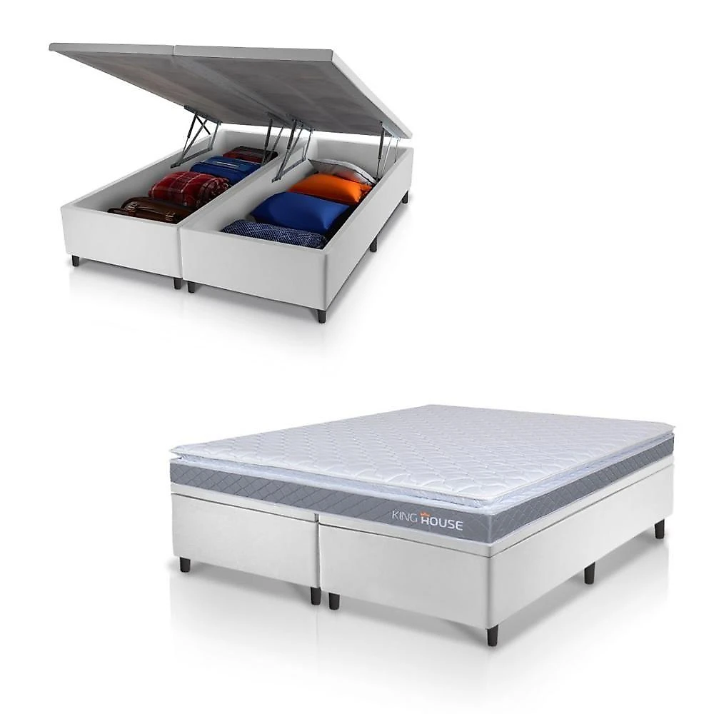 Cama Box Baú Durban Espuma D28 King 193x203 King House