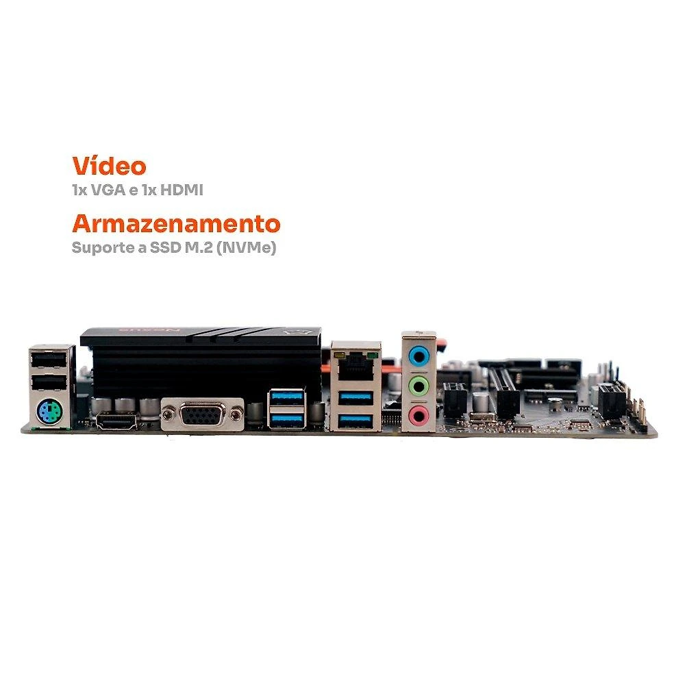 Miniatura Placa-Mãe Husky Nexus B450, M.2 NVMe, DDR4 3200MHz, Ryzen 5000/3000/2000, Micro-ATX, 64GB Dual Channel - HPM450