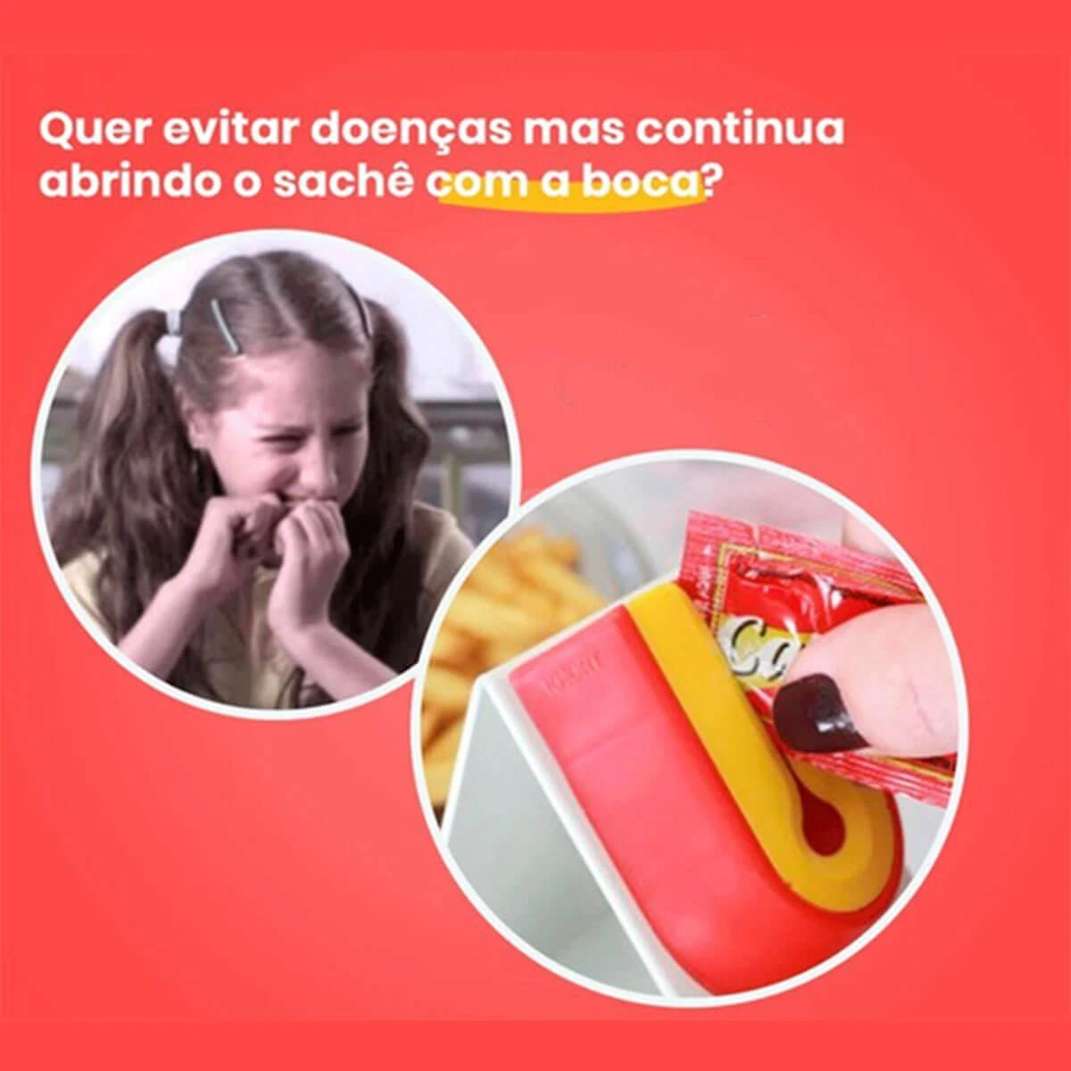Miniatura Kit 3 Abridor De Sachê Clássico Vermelho Katchup Maionese