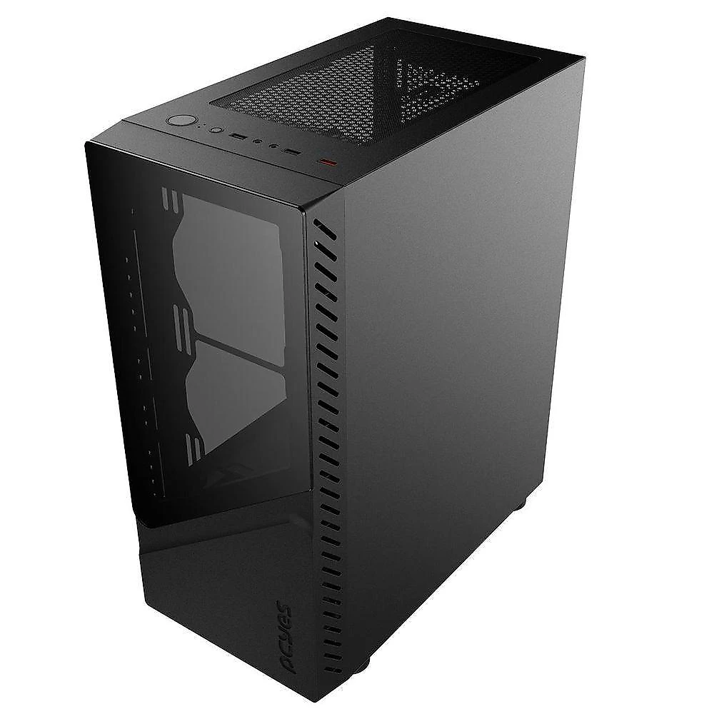 Gabinete Gamer Set Black Vulcan - Lateral Em Vidro -...
