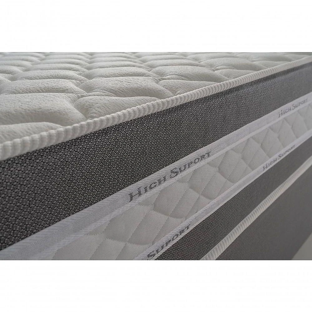 Cama Box com Baú Solteiro Alpine Molas Ensacadas Courino Cinza King House 88CM webcontinental-7908645517316