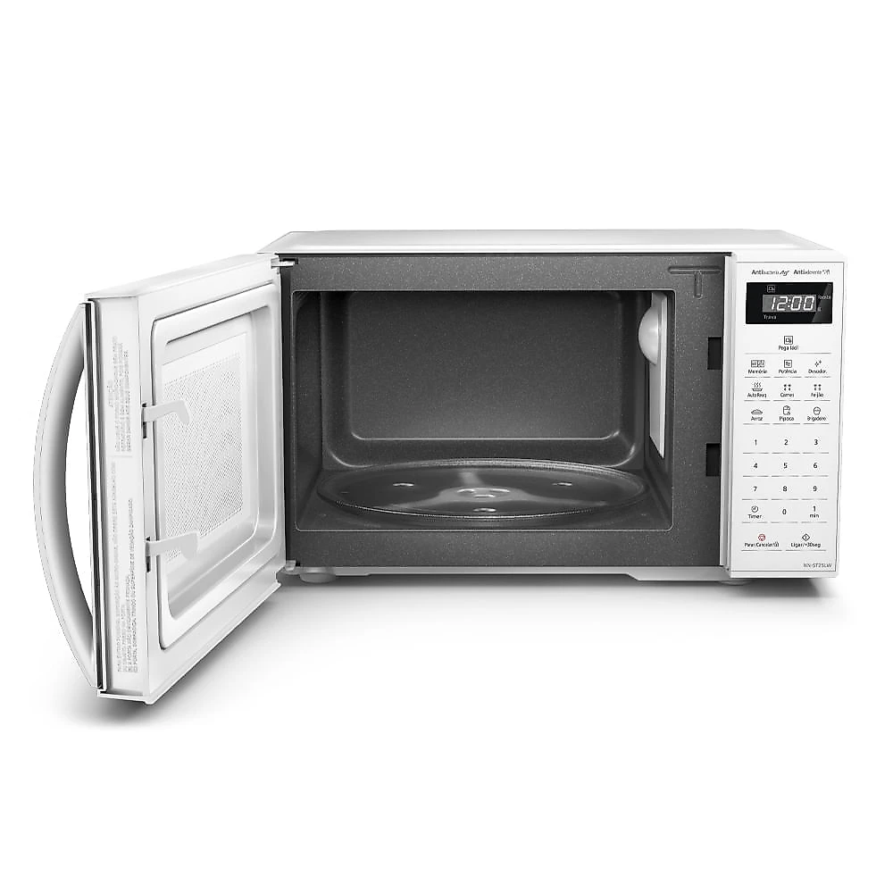 Miniatura Microondas Panasonic Tecnologia Antibactéria AG 21L Branco - NN-ST25LWRU 110v
