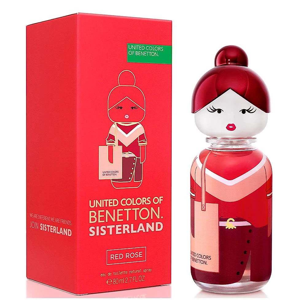 Red rose sisterland united colors of benetton - perfume feminino - edt 80ml
