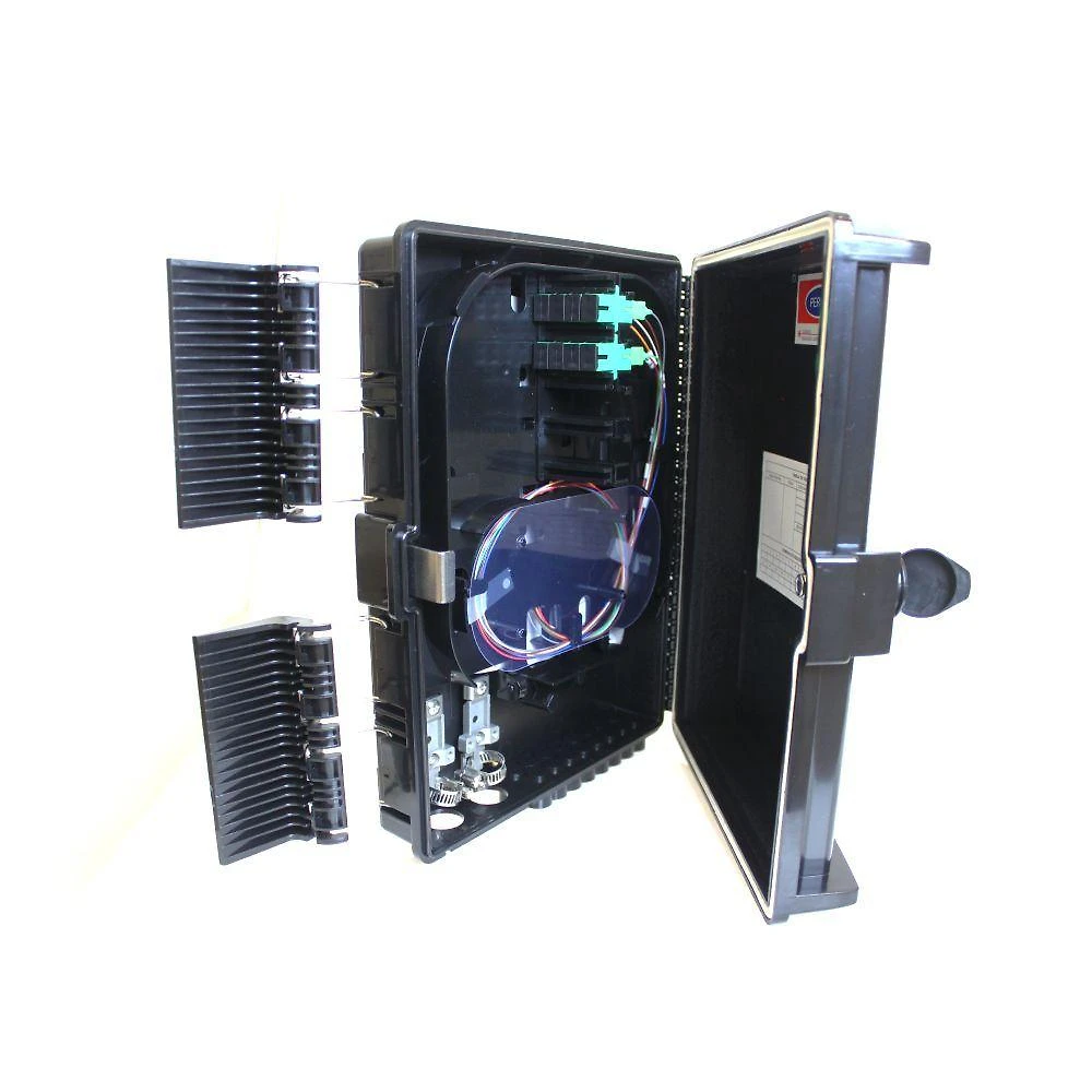 Caixa de Atendimento Óptico com Splitter 1x8 Apc Ftth-Box-8 para Redes Fttx Evus