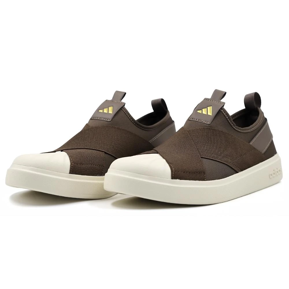 Miniatura Tênis Adidas Streettalk Slip On Feminino MARROM/BRANCO - 34