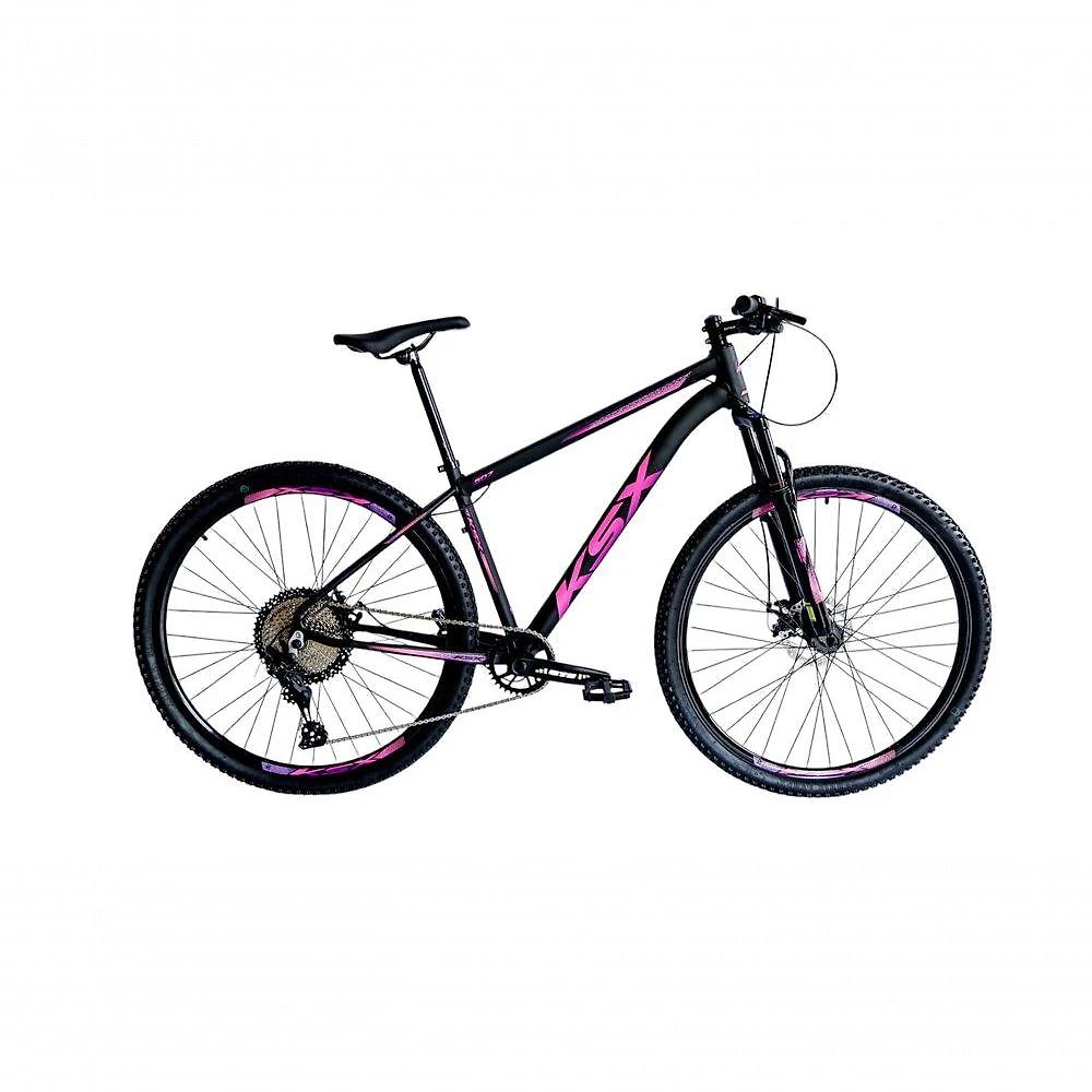 Bicicleta Aro 29 Ksx Sd7 12v Garfo Com Trava K7 11/50 Freios Hidráulicos Kit 1x12 - Preto/rosa Tam. 21