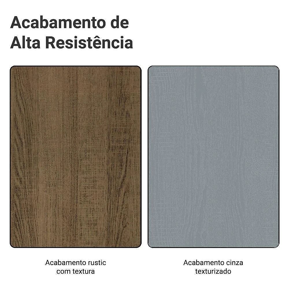 Porta-geladeira 73 Cm 1 Porta Basculante Rustic-Cinza Agata Madesa Rustic-Cinza