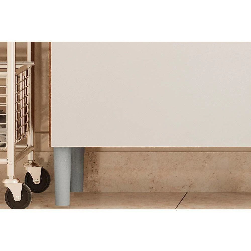 Cozinha Completa Harmonia C- 6 Portas E 2 Gavetas 132x183 Amendola-branco - Demóbile