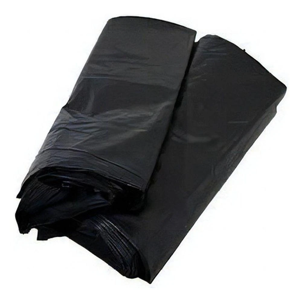 Saco para Lixo 60L Modelo de Embutir Plástico Resistente Preto Pacote 100 Unidades Higipack