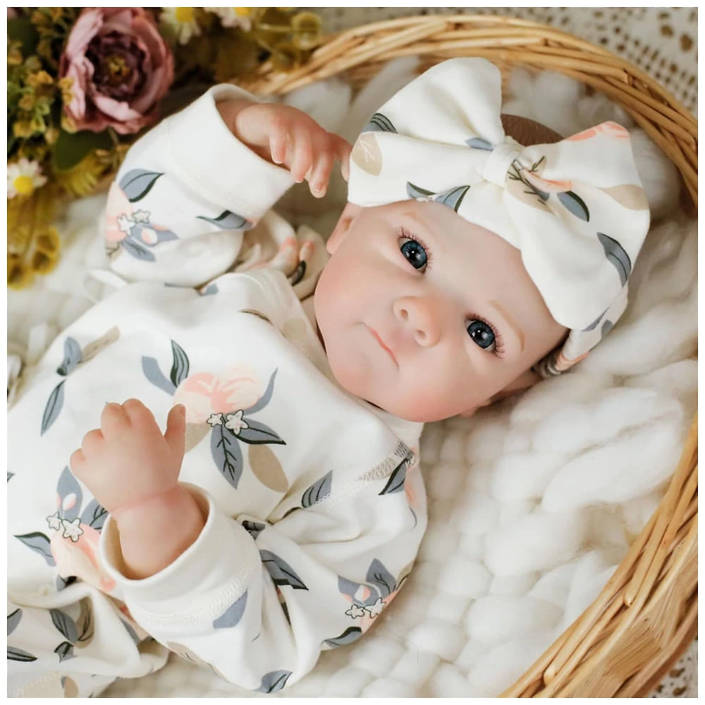 Bebê Recém-Nascido Newborn,Bonecas Bebê Reborn Realistas Babeviimt de 50 cm em Vinil Macio para Meninas com Acessórios e Caixa de Presente