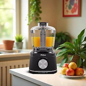 Processador de Alimentos Philco PMN04A 420W 500ml Trava de Segurança Preto 110V