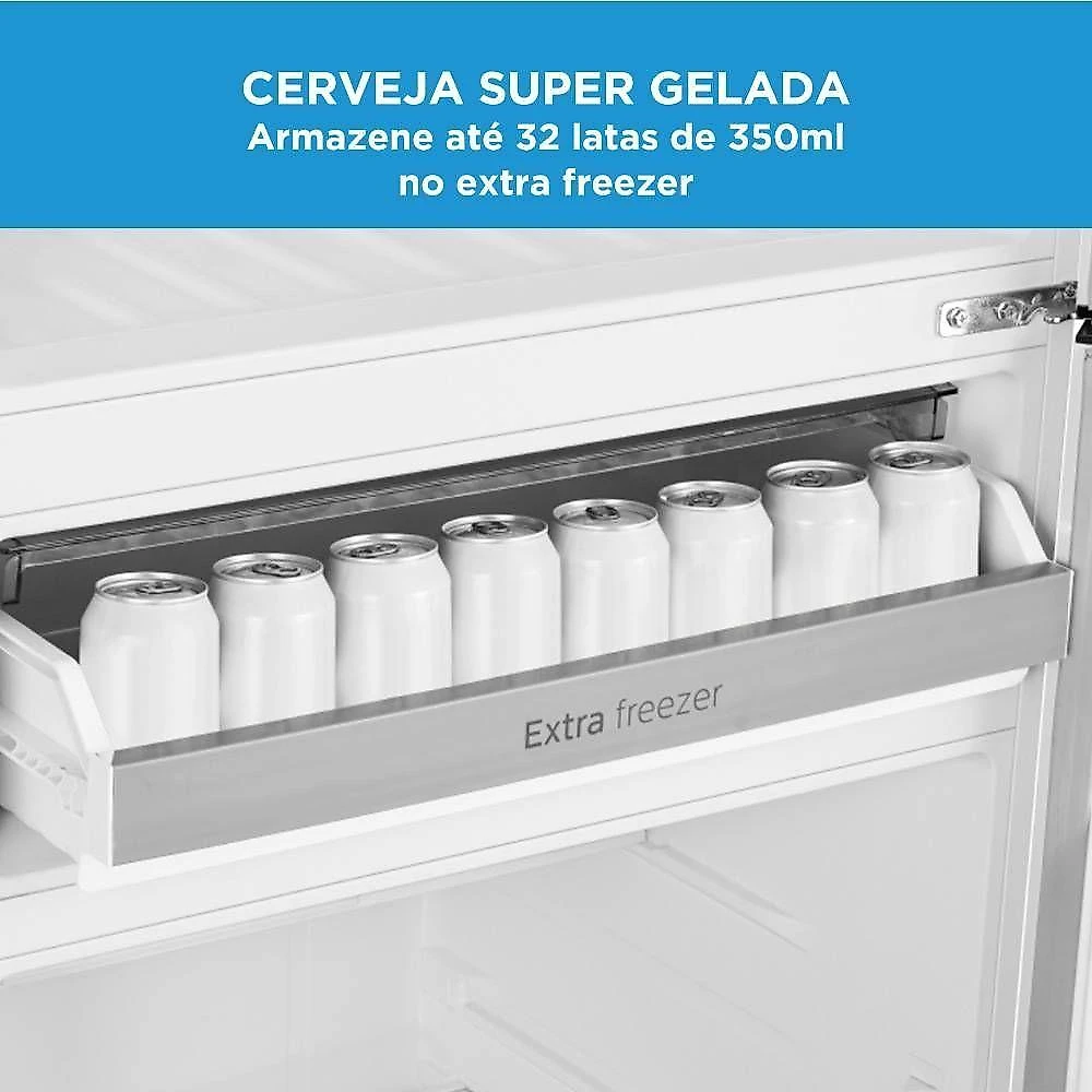 Refrigerador midea frost free duplex 491l inverter branco bivolt md-rt650evk013
