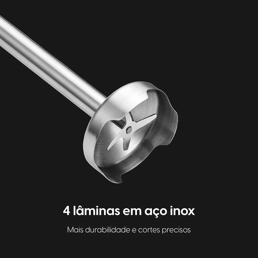 Mixer 3 em 1 Elgin Power Inox 1000W Processador 400ML Copo 800ML Inox 220V