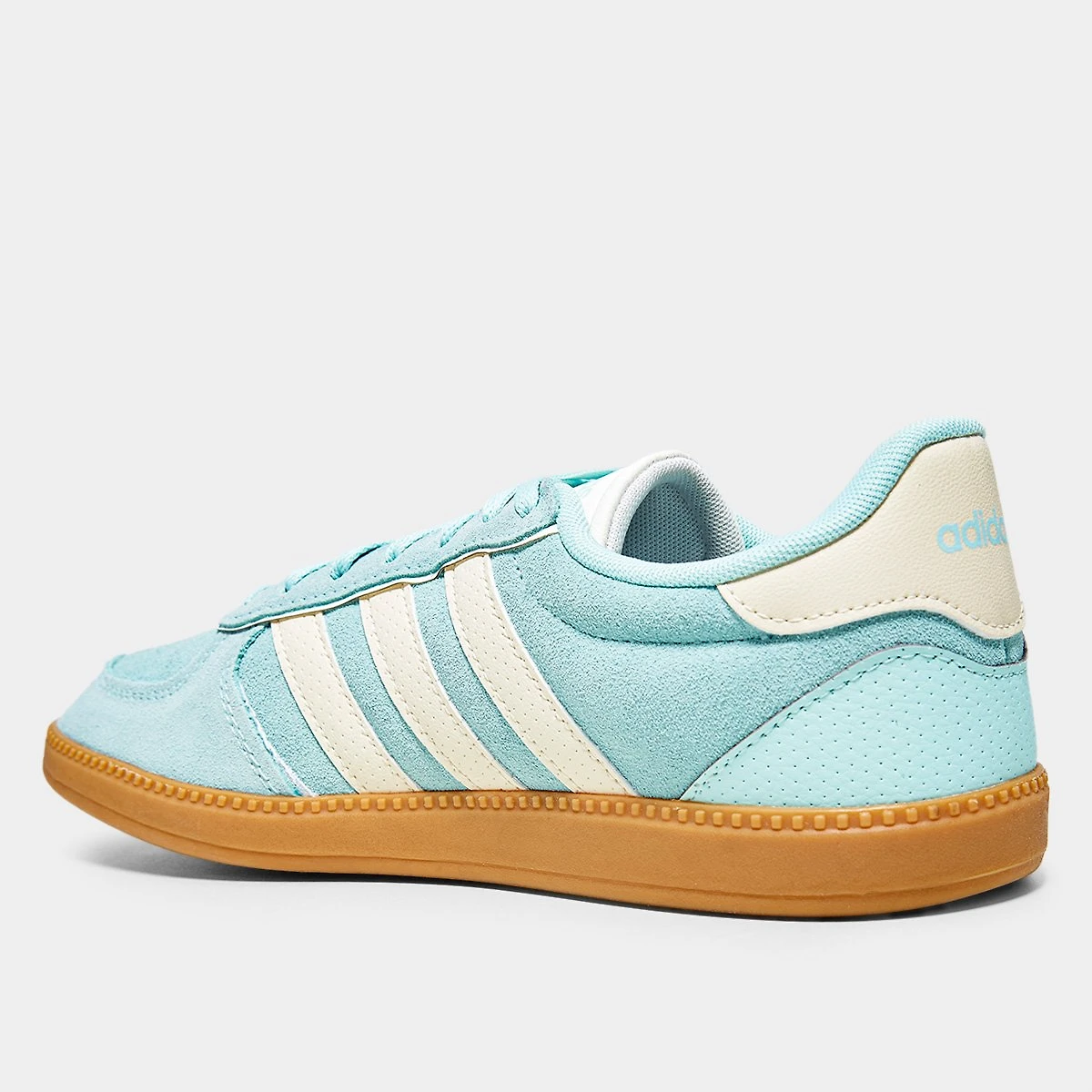 Miniatura Tênis Adidas Breaknet Sleek Suede Feminino Azul Claro+Branco - 34