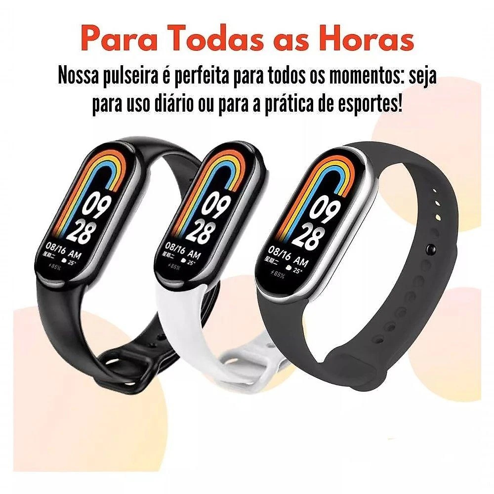 Pulseira Silicone Para Smartband Mi Band 8 Compatível Miband
