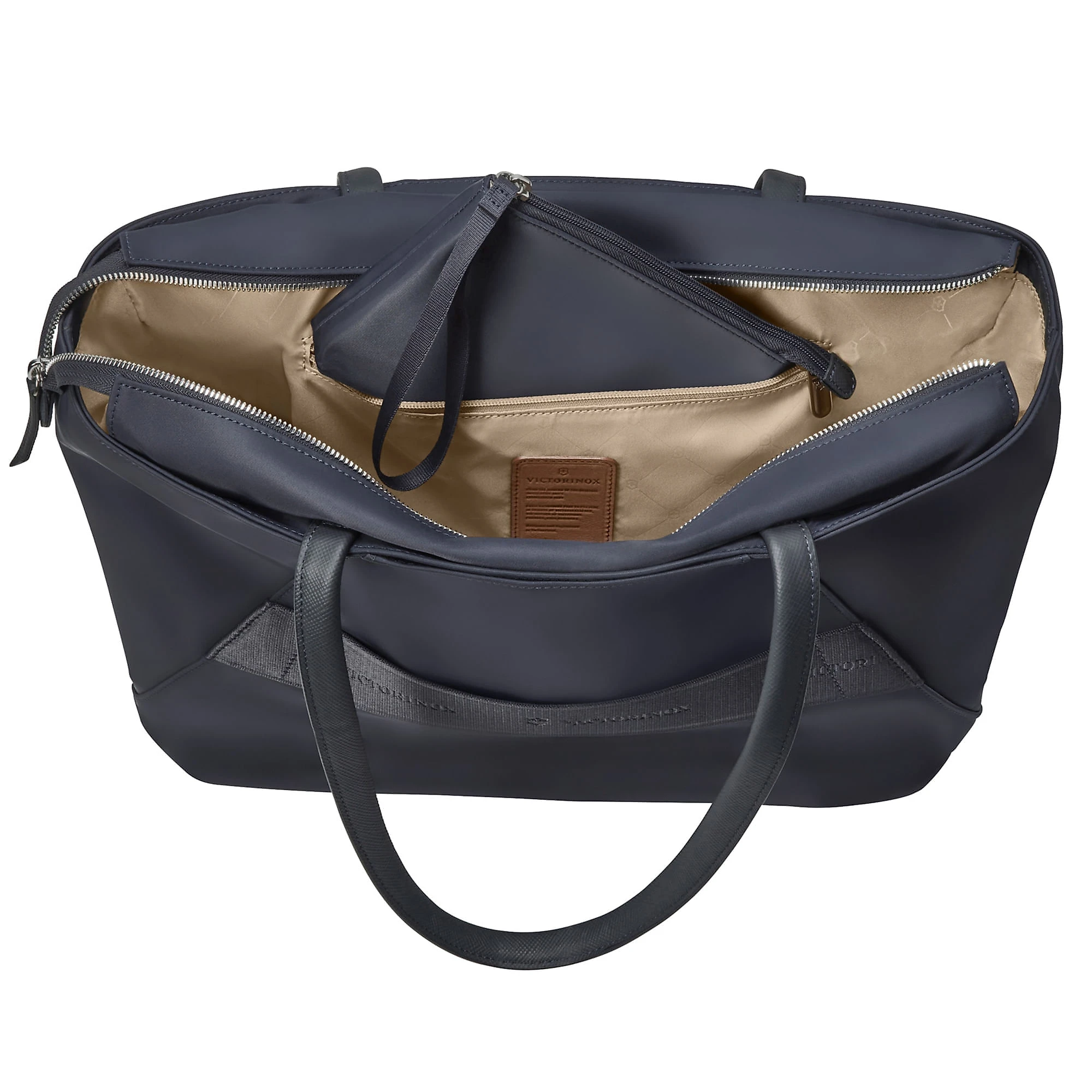 Bolsa Victoria Signature Tote Azul Escuro