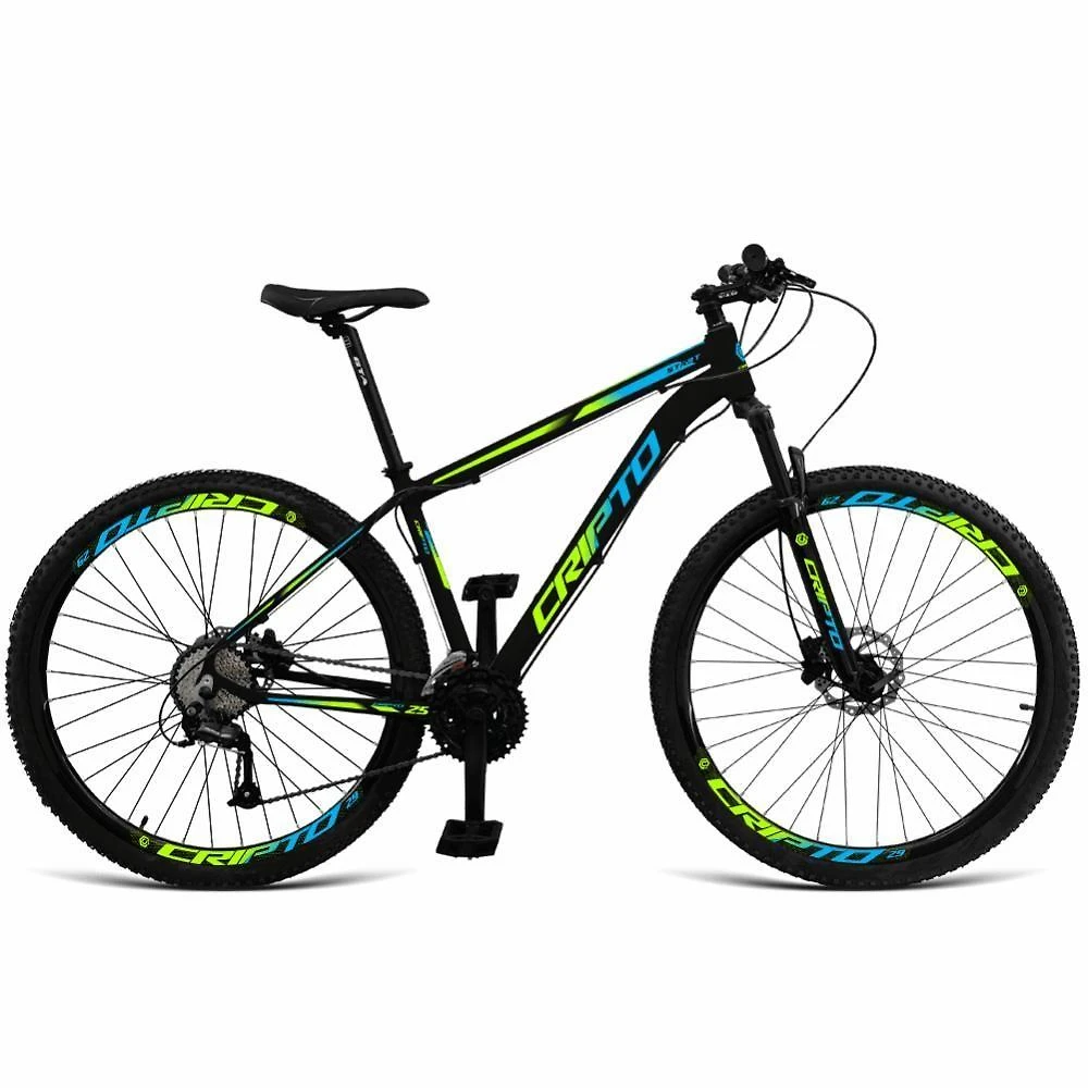 Bicicleta Aro 29 Cripto 24v Acera Freio Hidraulico Trava K7 Mountain Bike 24 Marchas Cripto Bikes