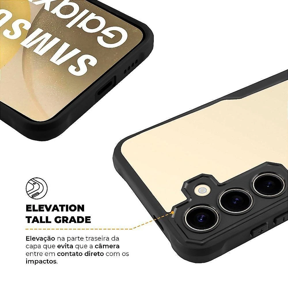 Capa Para Samsung Galaxy S24 - Dual Sense Preta - Gshield