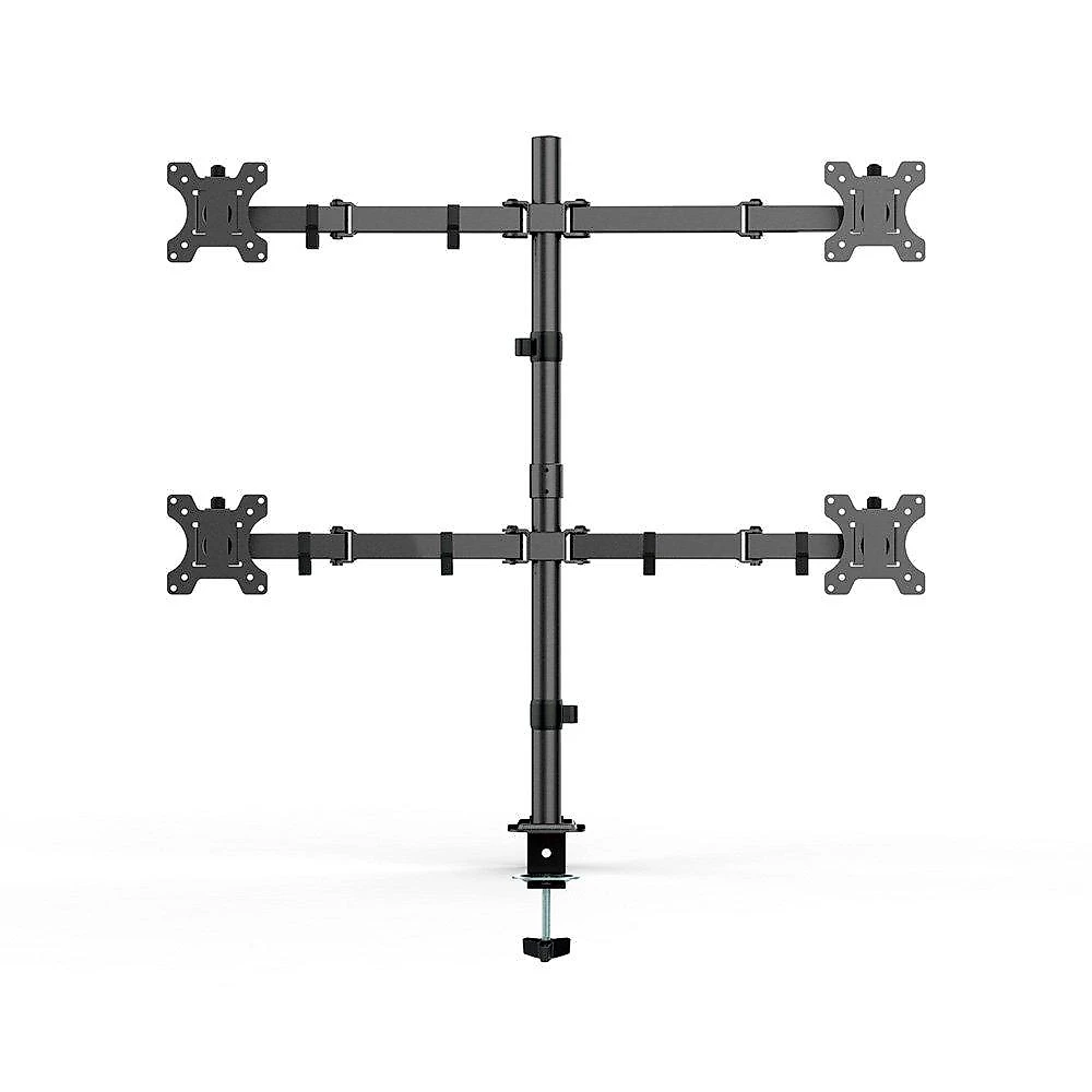 Suporte de Mesa Articulado para 4 Monitores de 13" a 32" Ergofirst, Ajuste de Inclinação, Altura e Giro, Preto - G01-C048N