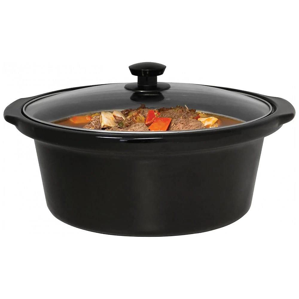 Panela elétrica slow cooker West Bend 6L cerâmica oval prata tampa de vidro 3 temperaturas 330W 110V