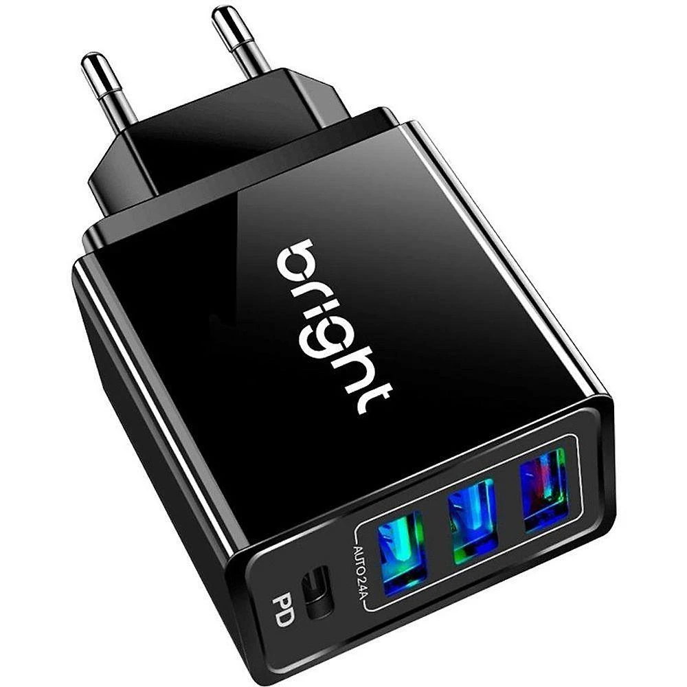 Carregador de Parede Bright Smart 36W 4 Portas USB Bivolt