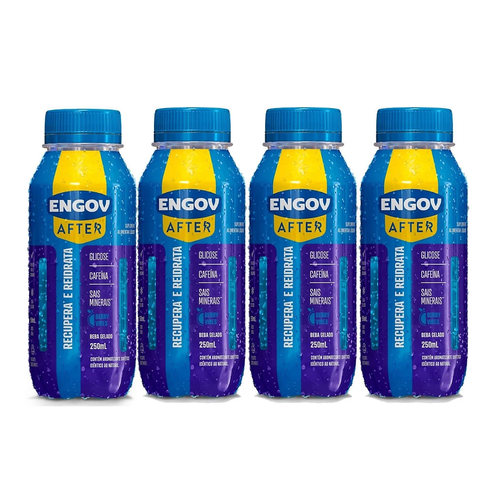 Kit 4 Bebida Engov After Berry Vibes 250ml