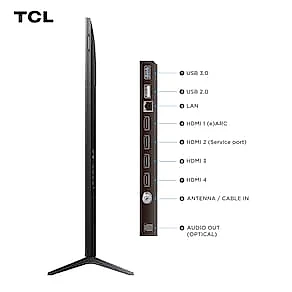 Smart TV TCL 65 Polegadas 65C6K QD-Mini LED 4K UHD Google TV 144Hz HDR10+
