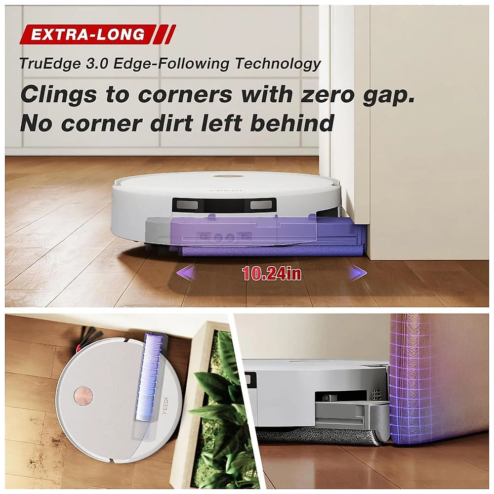 Robô Aspirador e Lavador Yeedi M16 Infinity 30.000Pa com Estação OMNI Lavagem Água Quente Branco 110V
