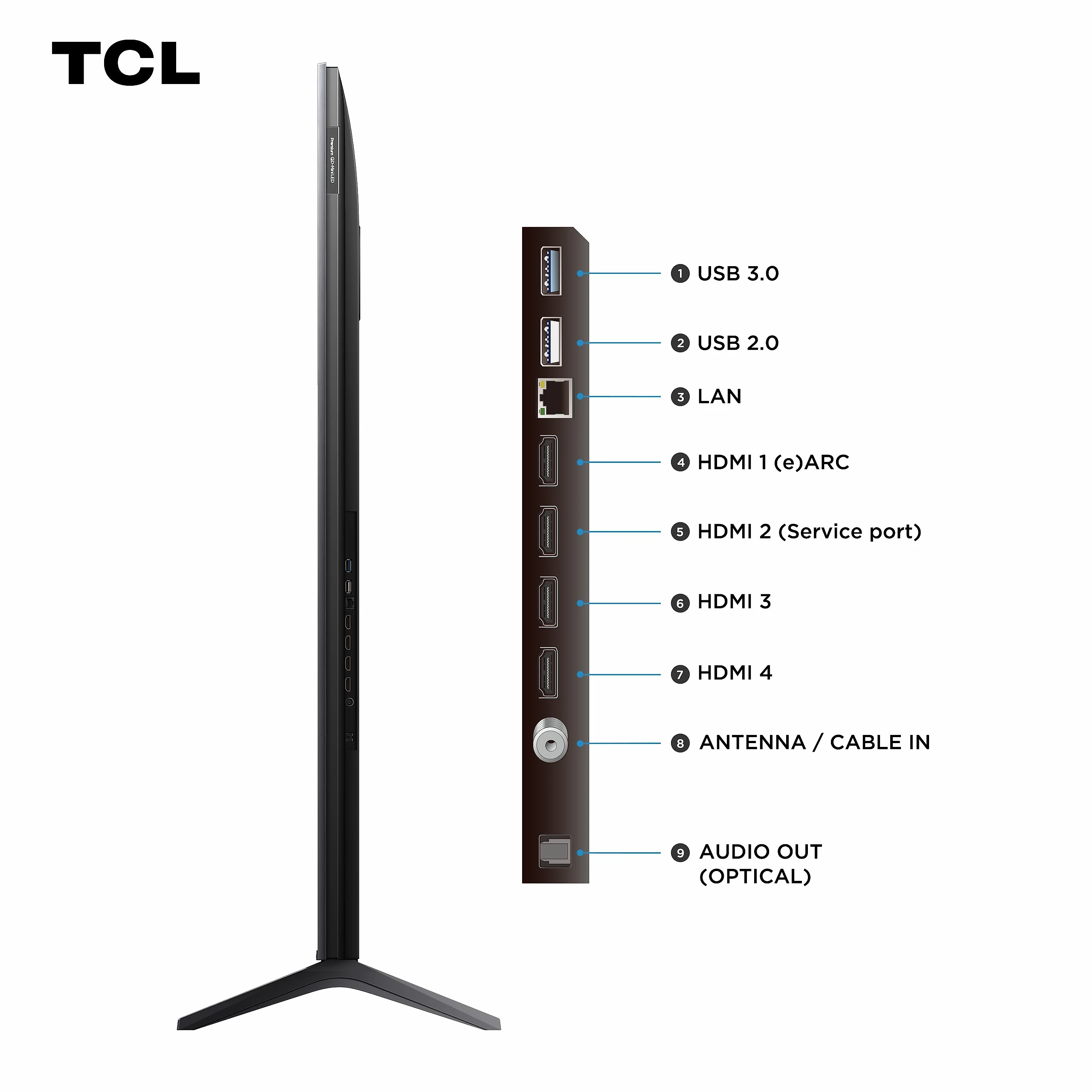 Combo Smart TV TCL 65 QD-Mini LED 4K C6K WiFi 144Hz 65C6K e Soundbar TCL Subwoofer 2.1 S55H