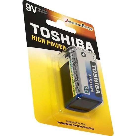 Bateria alcalina 9v 6lr61gcp (com1 bateria) toshiba