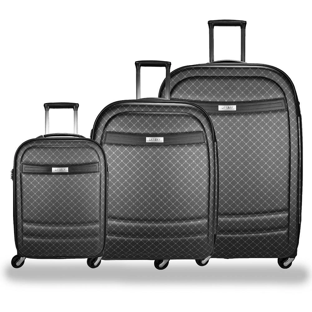 Kit de malas de viagem saint tropez preto 3 peças p, m e g