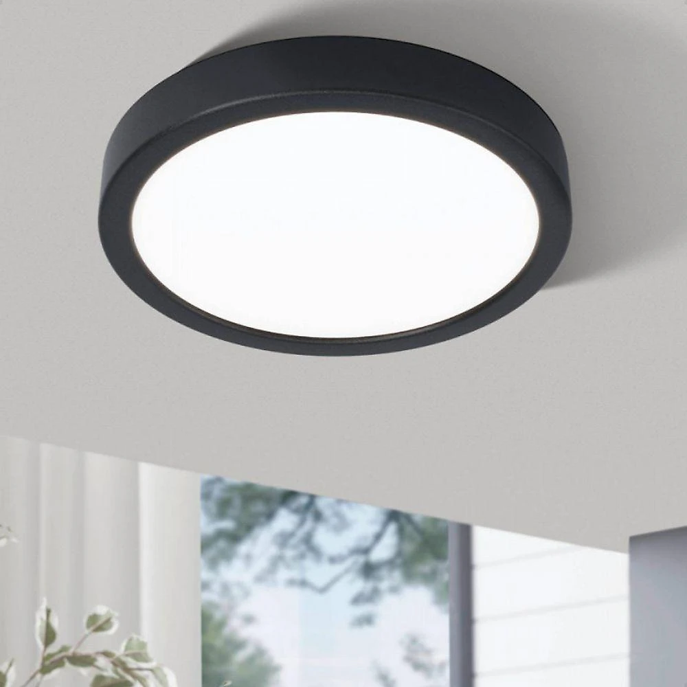 Kit 10 Painéis de LED Redondo Sobrepor 12W 4100K Neutro Suave Preto Blumenau Iluminação