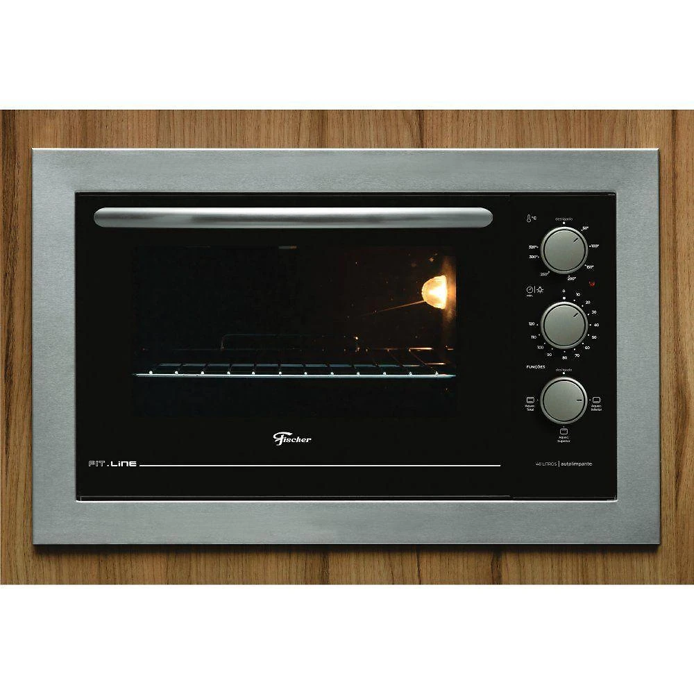 Forno elétrico de embutir fischer fit line inox 48l 127v 34493-95485