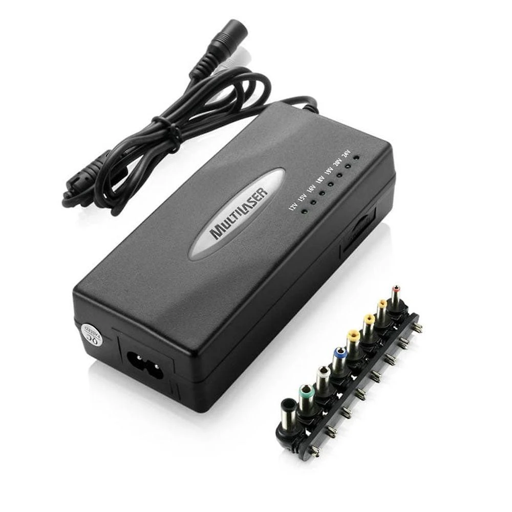 Fonte Universal para Notebook CB007 90W Bivolt com 2 Saídas USB Preto Multi