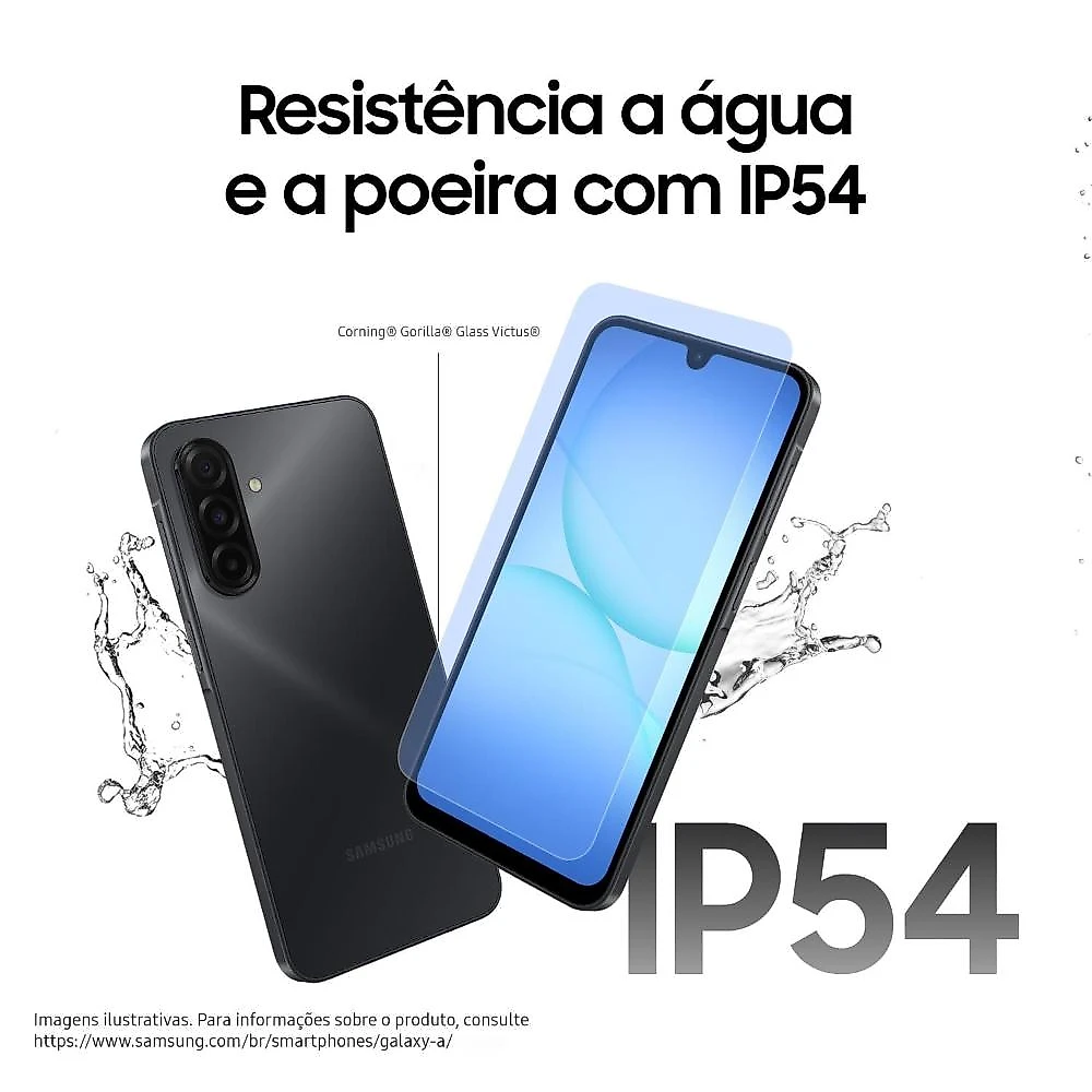 Celular samsung galaxy a17 4g tela 6.7" 256gb super amoled câmera tripla 50mp azul