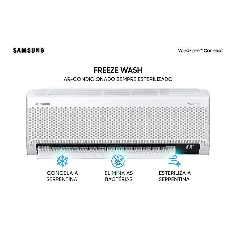 Ar condicionado split inverter samsung windfree connect 22000 btus frio 220v ar24bvfaawkxaz